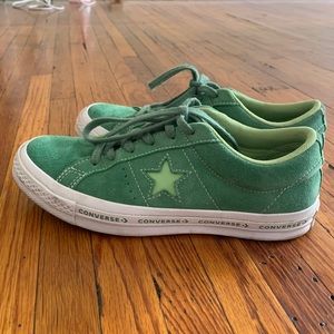 Green suede CONVERSE